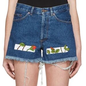 Off-White c/o Virgil Abloh Embroidered Rose Denim